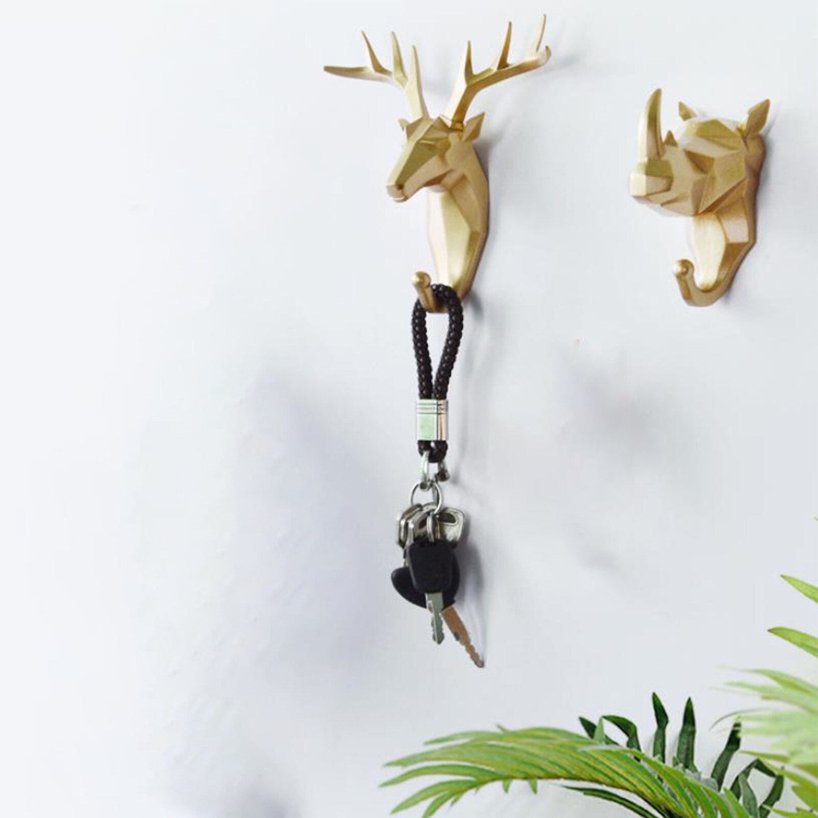 Creatieve Muur Haken Dier Decoratie Hars Houtnerf Haken Slaapkamer Deur Na De Dieren Haken 3d Haak Enkele Muur Hanger