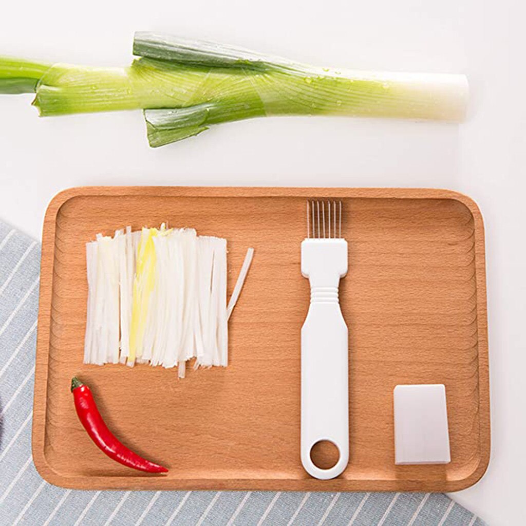 Keuken Snijden Ui Gehakte Groene Ui Mes Snijden Uien Artefact Knoflook Spruit Gesnipperde Groene Ui Versnipperen Zijde De Mes