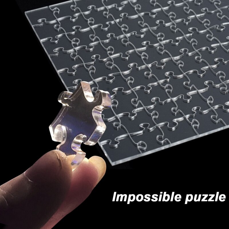 Puzle de cristal transparente para adultos, rompecabezas de acrílico, juguetes geométricos para chico