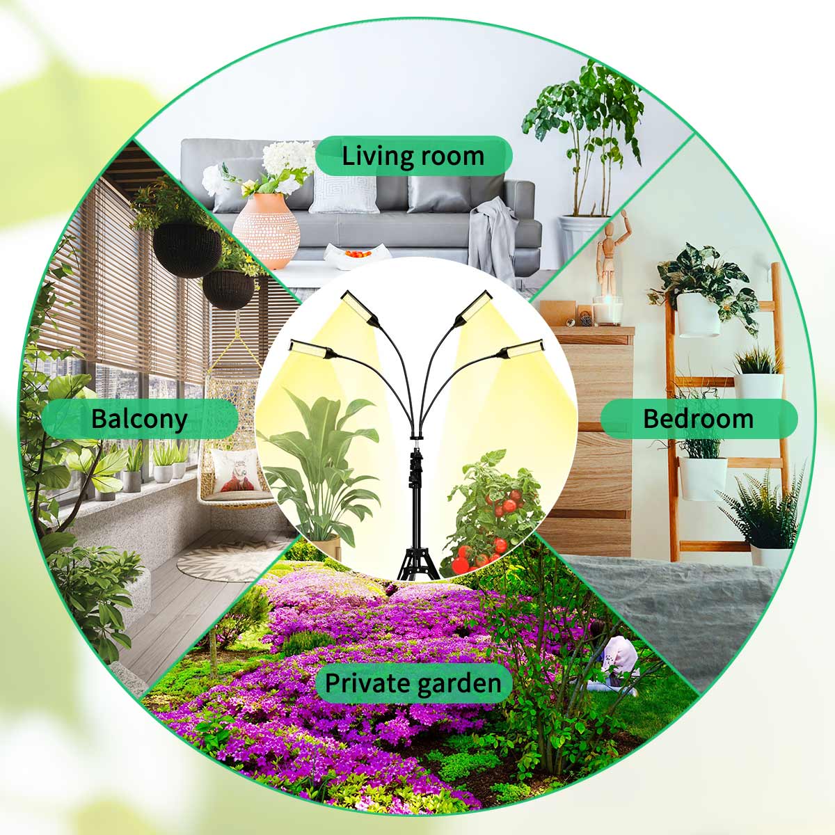 LED Grow Light With Tripod Stand Full Spectrum Grow Light With Timer And Remote Control For Floor Plant Flowers IndoorPhyto Lamp