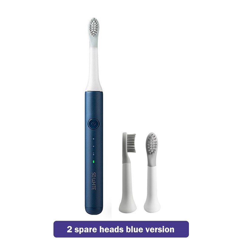 Xiaomi cepillo de dientes Mijia sonic blanco EX3 cepillo de dientes eléctrico Youpin de carga inalámbrica impermeable Ultra sónico cepillo automático: blue 2 extra heads