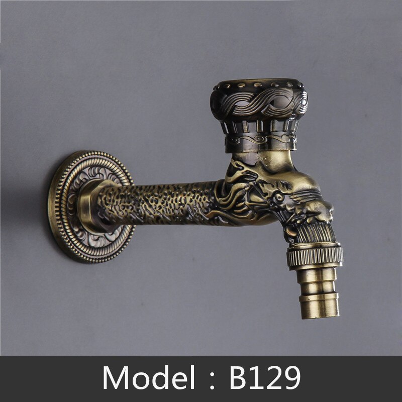 Zinc alloy Outdoor Garden Faucet Washing Machine Bibcock Garden Watering Hose Adapter Faucet Connector Mixer Watering Fitting: B129