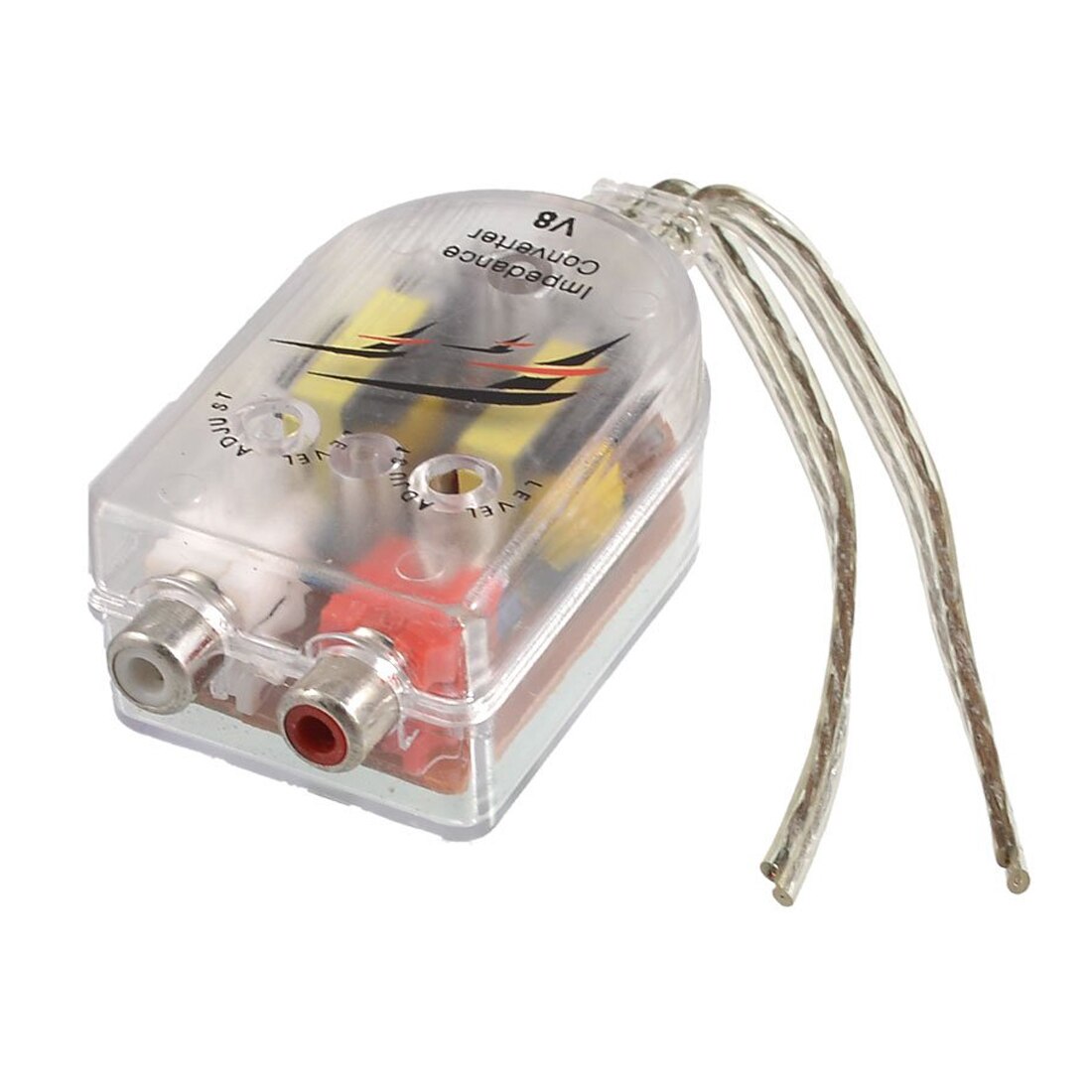 Car High to Low Impedance Converter Adapter Speaker to RCA Line