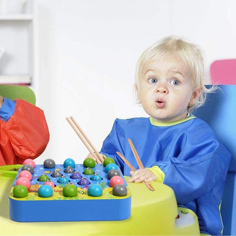 Houten Magnetische Vissen Speelgoed Met Pole Clip Eetstokjes Educatief Party Play Spel Voor Kinderen