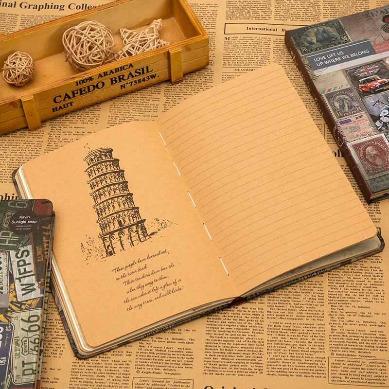 Retro Memories Diary illustration Notebook Agenda Bullet Journal SchooL Notepad Planner Sketchbook Stationery Travel