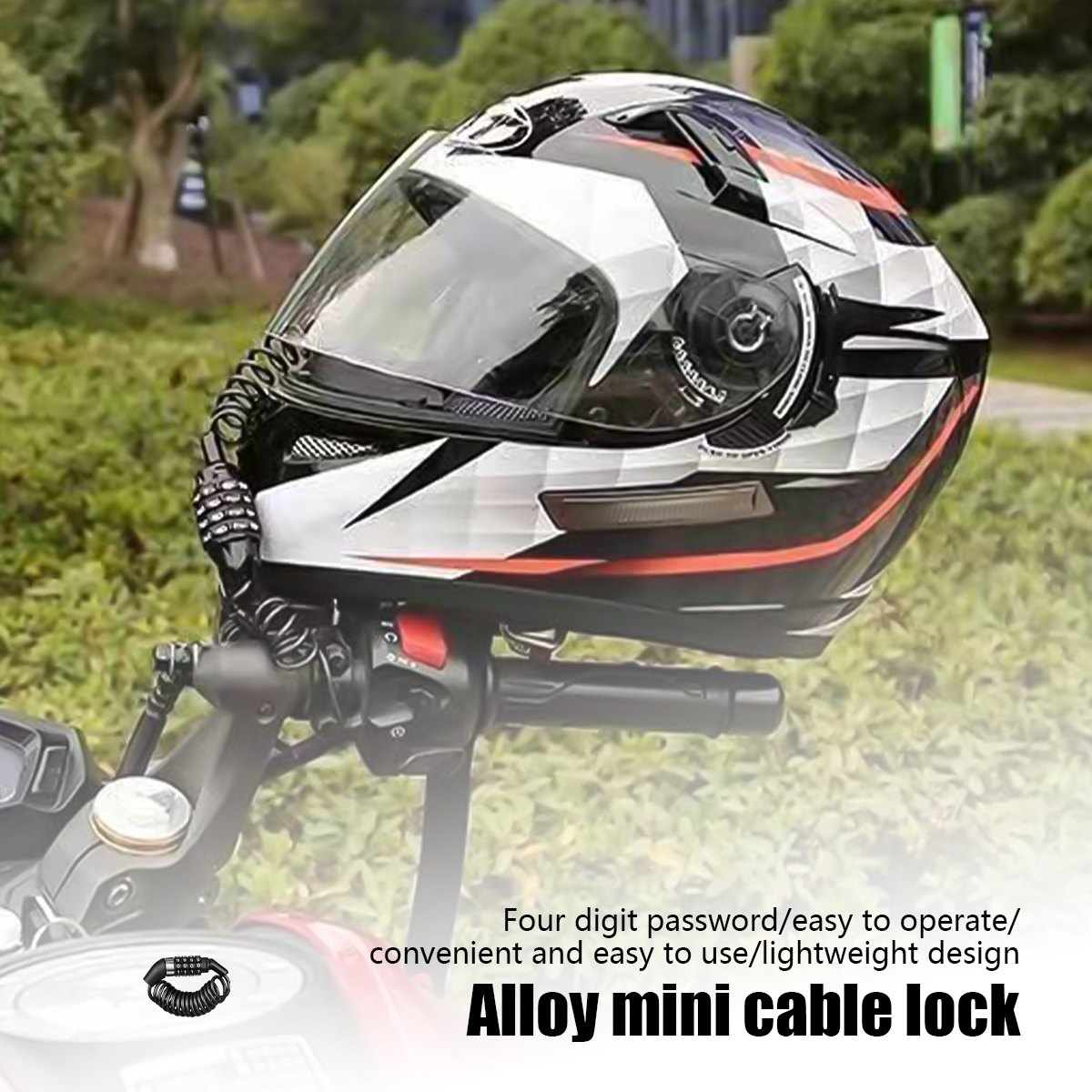 Tragbares Fahrrads chloss Passwort Seil Helme chloss Fahrrad Sicherheits schloss Stahldraht schloss Mountainbike Rucksäcke chloss