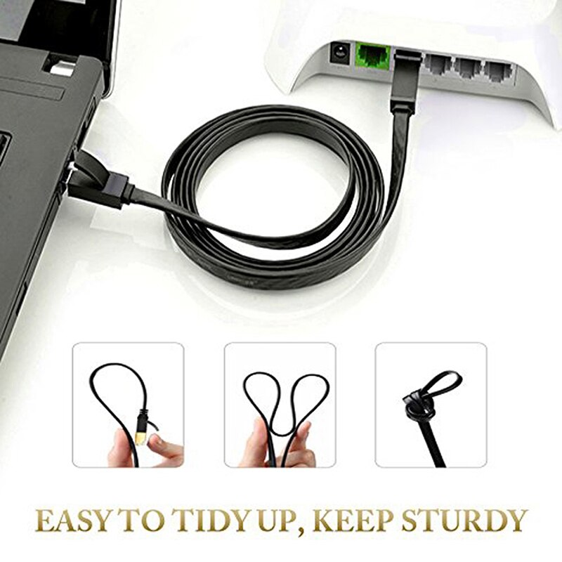 Kot8 kabel Ethernet RJ45 8P8C kabel sieciowy 2000Mhz wysokiej prędkości łatka 25/40 gb/s Lan robić routera laptopa 1m/2m/3m/5m/10m