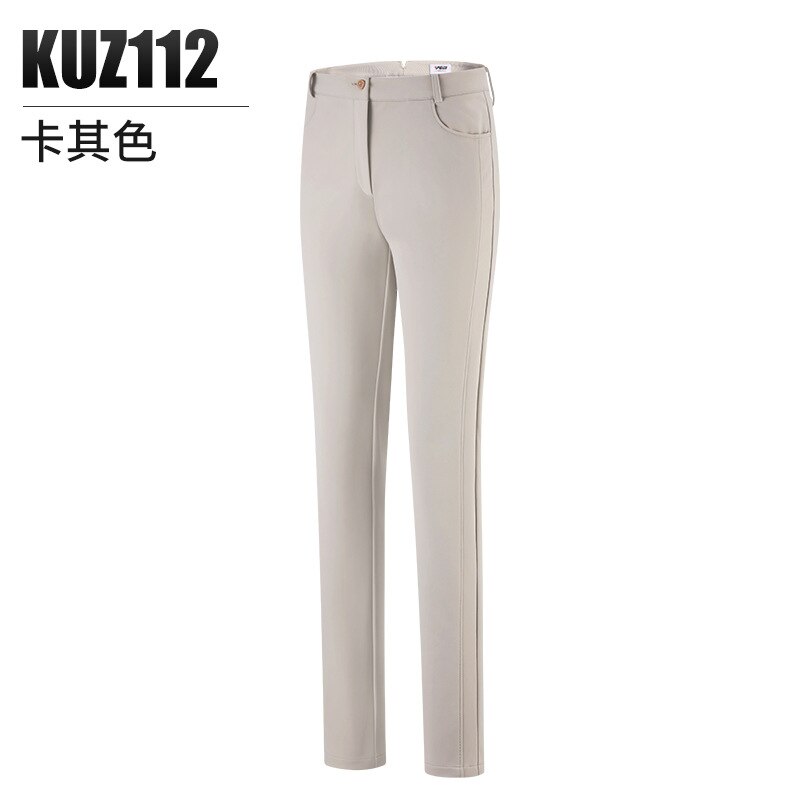 PGM autunno inverno pantaloni da Golf impermeabili da donna spessi mantenere caldi pantaloni lunghi da Golf pantaloni da Tennis antivento KUZ112: KUZ112-Khaki / L  29