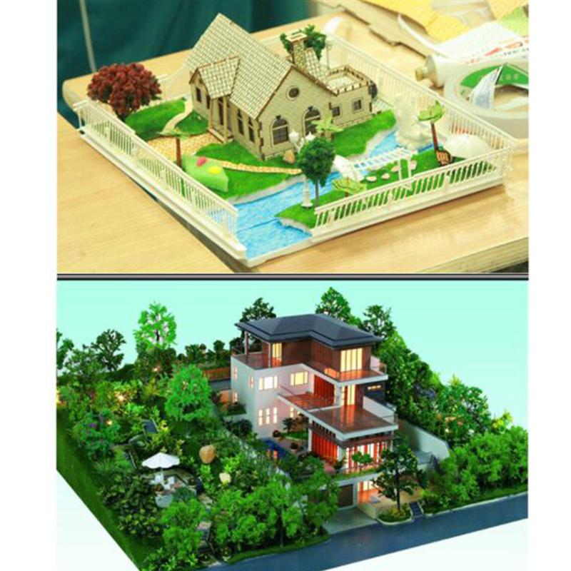 50 stuks boommodel kunstmatig levensecht boommodel voor het bouwen van doe-het-zelf knutsellandschappen plastic bomen miniaturen
