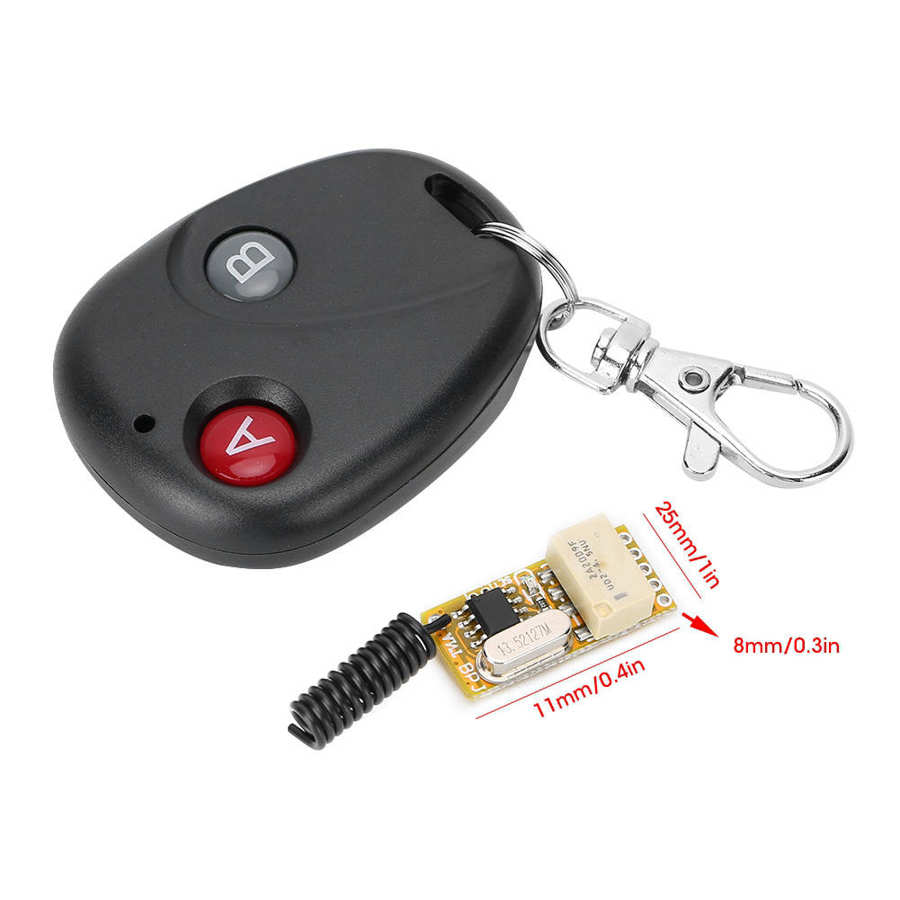 Ultra-small mini remote control switch, 3.5 V 3.7 V 5 V 9 V 12 V 24 V Type of learning One-way remote control switch
