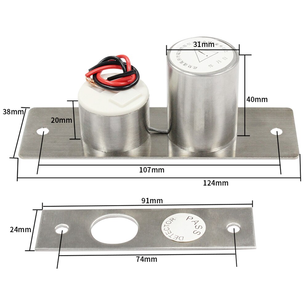 Fail Safe Stainless Steel DC 12V Mini Electric Bolt Lock Solenoid Electric Door Lock 5 wires feedback lock Easy to Install