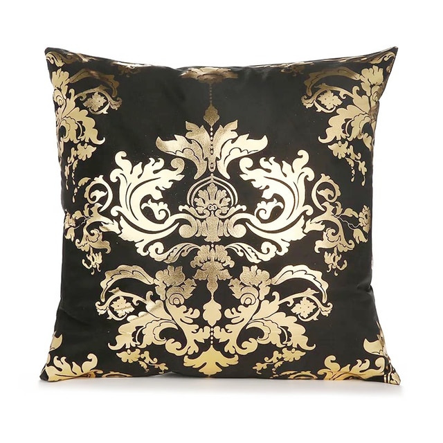 noir or haut de gamme oreiller adapté à la décoration de la maison coussin canapé coussin oreiller couverture 45*45: 4