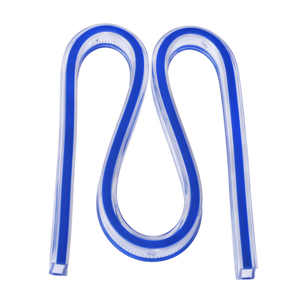 Fleksibel kurvelinjal tegne-tegneverktøy plastsøm fransk kurve-tegnelinjal 30cm 40cm 50cm sytilbehør
