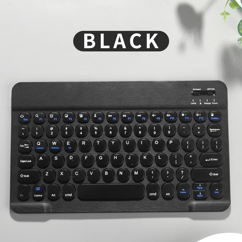 Para apple ipad huawei samsung xiaomi lenovo teclado universal rato combinação teclado mágico para tablet ios android windows pad: Black