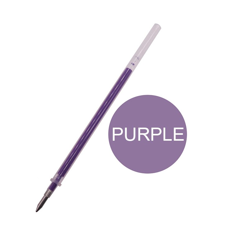 16 Pcs Gel pen office school magic erasable pen refill 0.5mm pole pen mixed color ink school student office stationery pen: Purple refill 30 Pcs