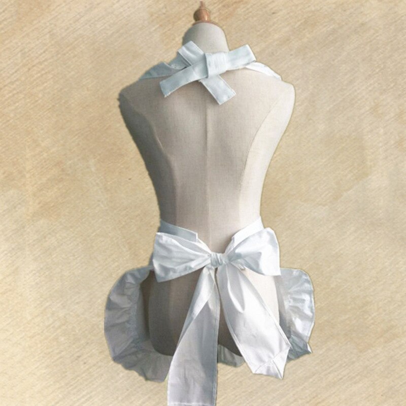 Maid Apron Cotton Cute White Princess Apron Lace Kitchen Sleeveless Cotton Apron Korean Japan Style High Slim Fit Dress