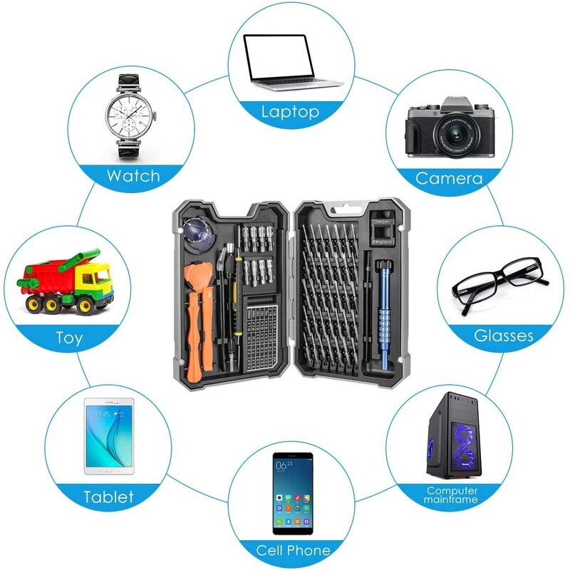 Screwdriver Kit 51 in 1 Precision Magnetic Bits DIY Dismountable Screw Driver Set Mini Tool Case For Smart Home PC Phone Repair