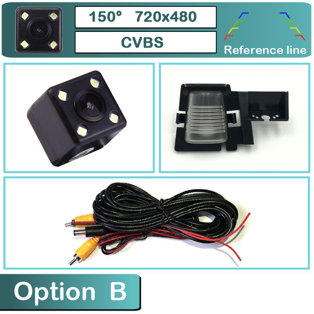 BOQUE 170 Degree 1280x720P HD AHD Car Vehicle Rear View Reverse Camera for Jeep Wrangler JK Model Only 2007: B-720x480-150deg