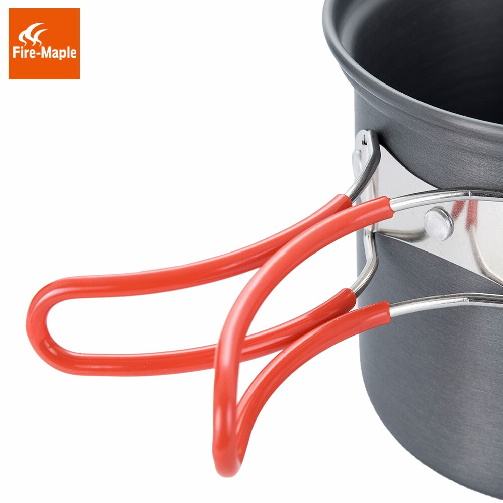 Fogo maple acampamento pote tigela dobrável mochila conjunto de panelas para 1 pessoa 195g FMC-207 ultraleve ao ar livre único panelas