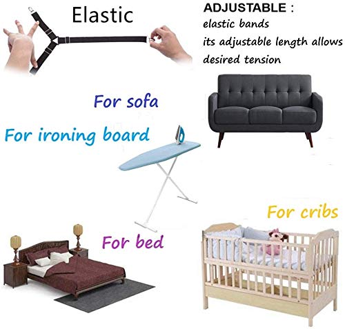 Clips ajustables para sábanas de cama, sujetadores elásticos para sábanas, tirantes para colchón, almohadilla de esquina, 4 Uds.