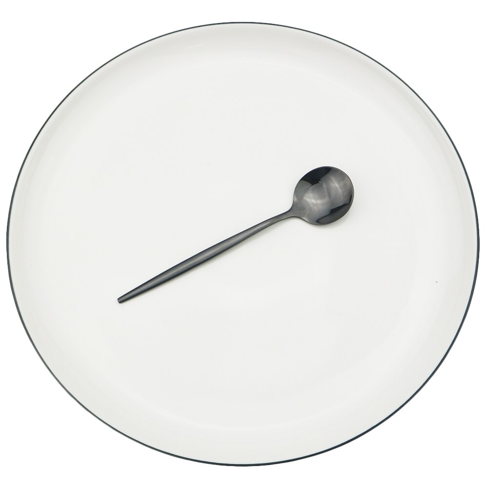 Regenboog Bestek Set 18/10 Rvs Servies Set Mes Vork Dessert Dessertlepel Diner Set Keuken Partij Servies: YELLOW