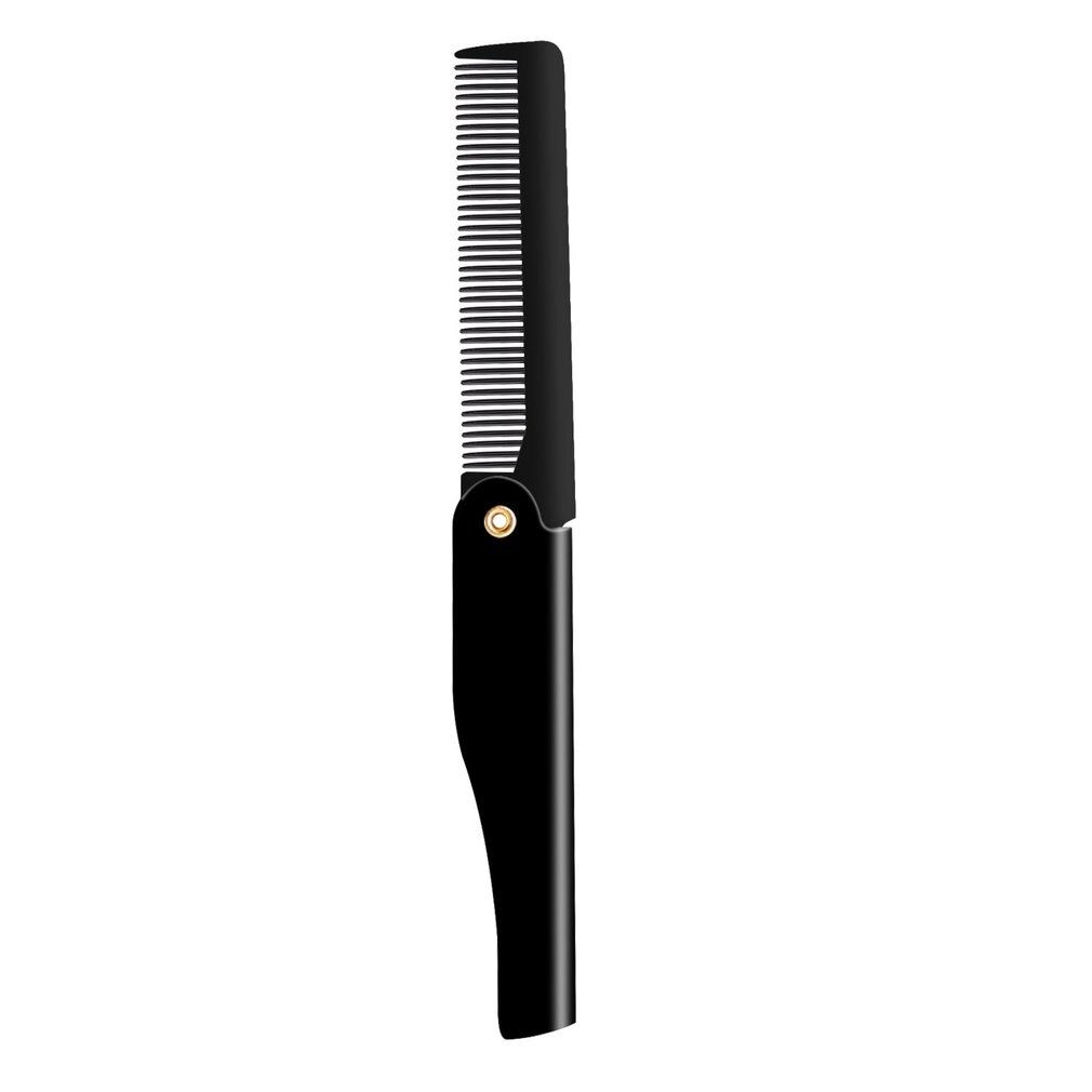 Los hombres peine cepillo de pelo plegable hecho a mano de Clip portátil plegable de viaje de pelo peine de barba y bigote peluquería herramientas