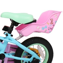 Drbike barncykelstolpe dockstol med hållare för barncykel med dekorera dig själv klistermärken babycykel cykel babystol docka