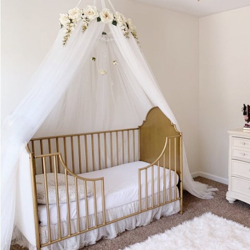 Kinderen Tent Mooie Rose Ring Mesh Baby Klamboe Dome Opknoping Decoratieve Bed Netto Fabulous Gordijn Levendige Decor