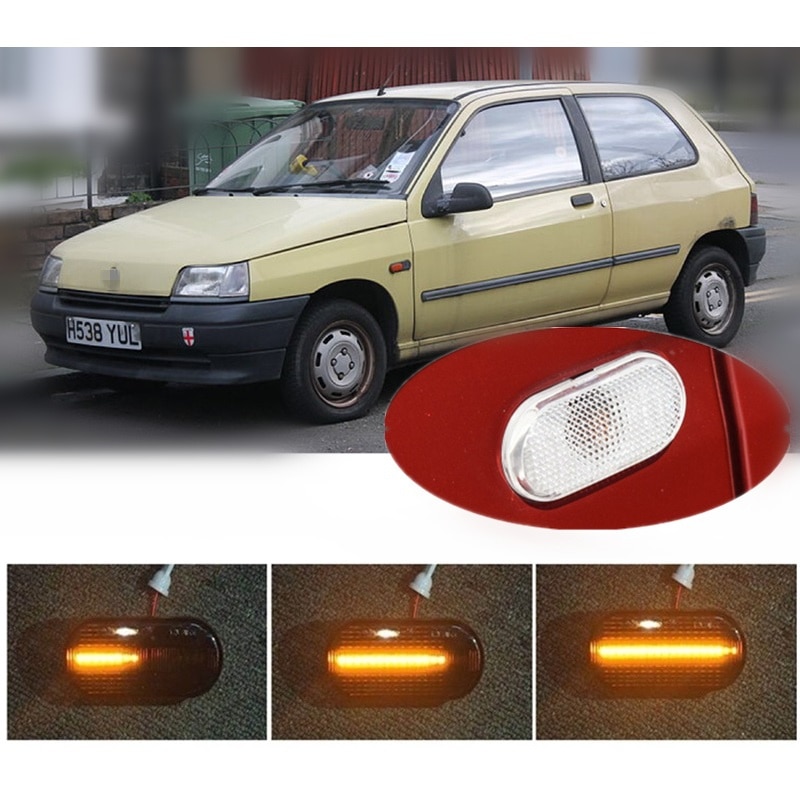 for Renault Clio LUTECIA I MK1 B/C57 5/357 II MK2 BB0/1/2 CB0/1/2 Dynamic LED Indicator Side Marker Signal Styling Accessories