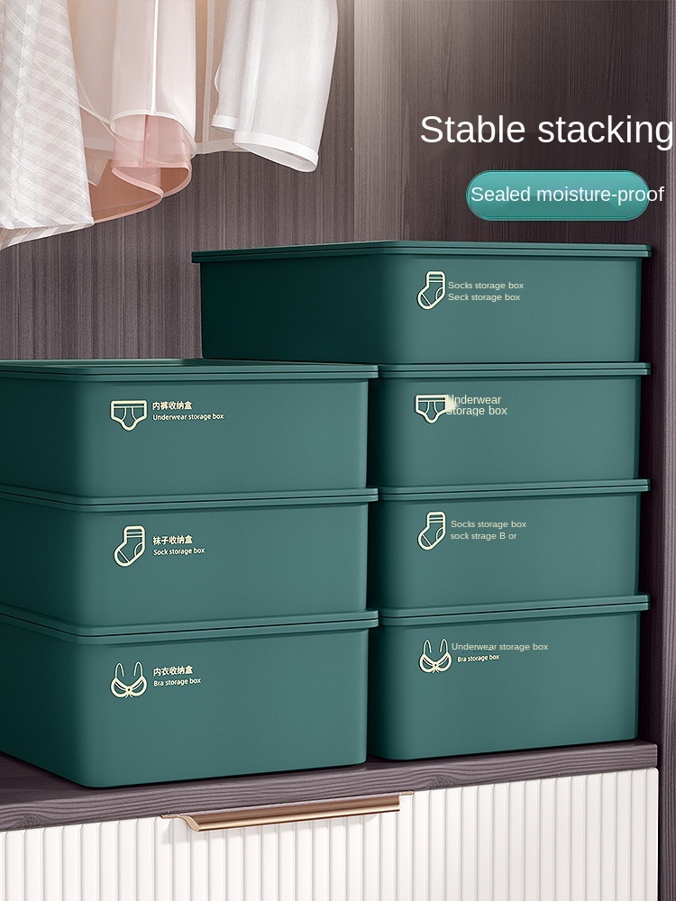 Underwear Storage Box Household Drawer Wardrobe Compartment Artifact Socks Panties Three-in-one Storage Box Shorts storage box