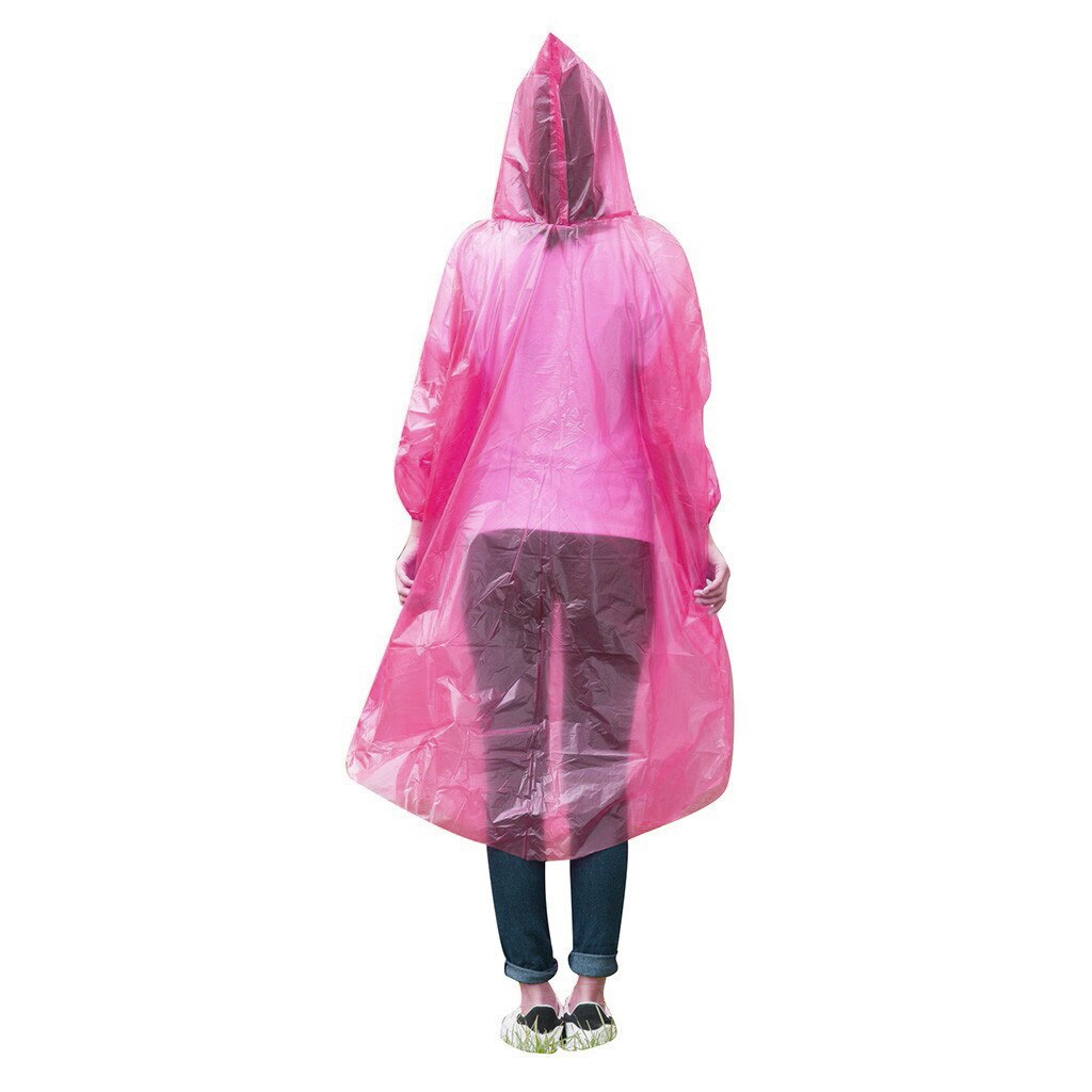 Rain-Coat Lightweight Adult Emergency Waterproof Rain Coat Hiking Camping Hood Camping RainwearHome Raincoats #Y10
