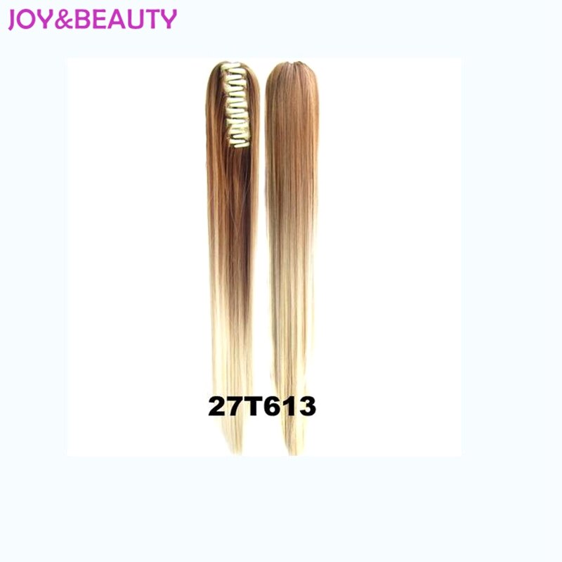 Vreugde & Beauty Haar Lang Steil Haar Paardenstaart Synthetische Clip Op Haar Ombretwo Tone Paardenstaart 24Inch Hoge Temperatuur Fiber