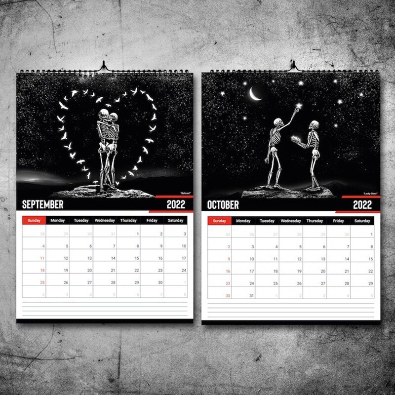 2022 Gothic Art Muur Kalender Met Thuis Woonkamer Decoratie Jaar Kerstcadeaus
