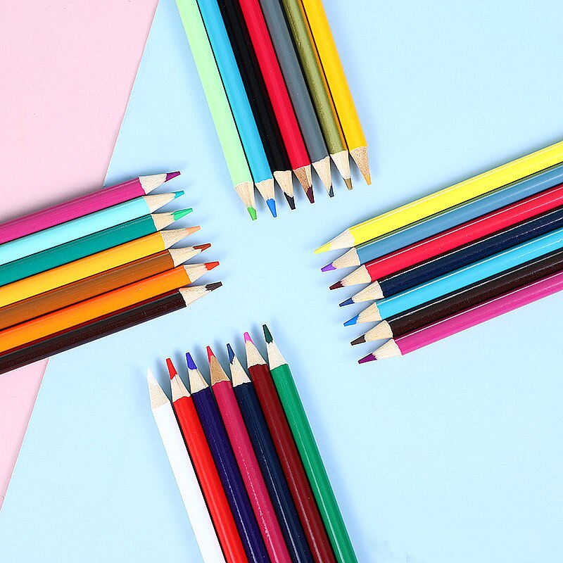 Cartoon 12 Stks/doos Kleur Potloden Kinderen Graffiti Schilderen Pen Voor Kinderen Volwassen Diy Coloring Potloden School Craft Supply