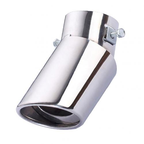 Universal Car Rear Round Stainless Steel Exhaust Pipe Tail Muffler Accessories: Default Title