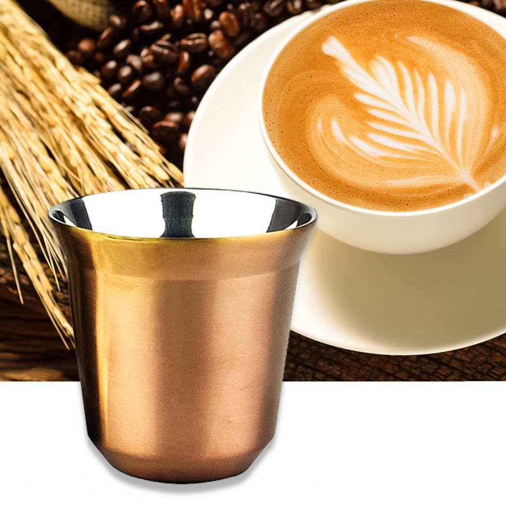 Double Wall Stainless Steel Espresso Cup Insulation Nespresso Pixie Coffee Cup Capsule Shape Cute Thermo Cup Coffee Mugs
