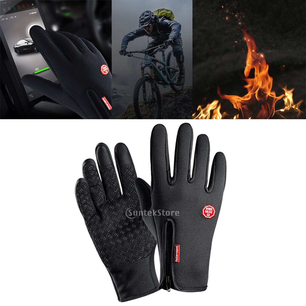 Guantes cálidos con dedos completos para invierno, guantes para pantalla táctil, para entrenamiento, pesca, caza