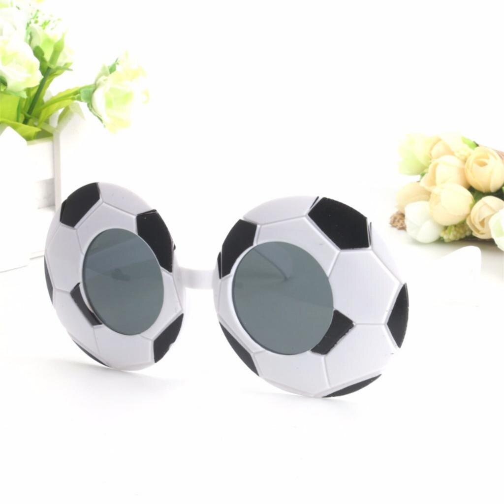 Nyhed sort hvid fodbold kostume briller unisex fodbold fan specifikationer solbriller cosplay fest photobooth briller