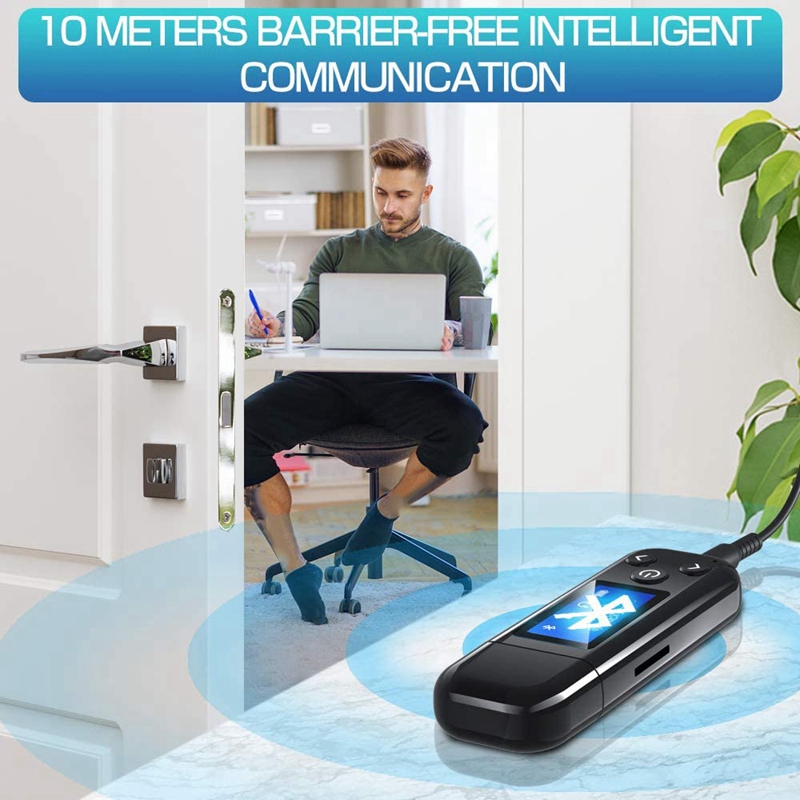 Bluetooth 5.0 nadajnik i odbiornik Audio USB 3.5MM RCA muzyka Stereo Adapter bezprzewodowy wbudowany akumulator