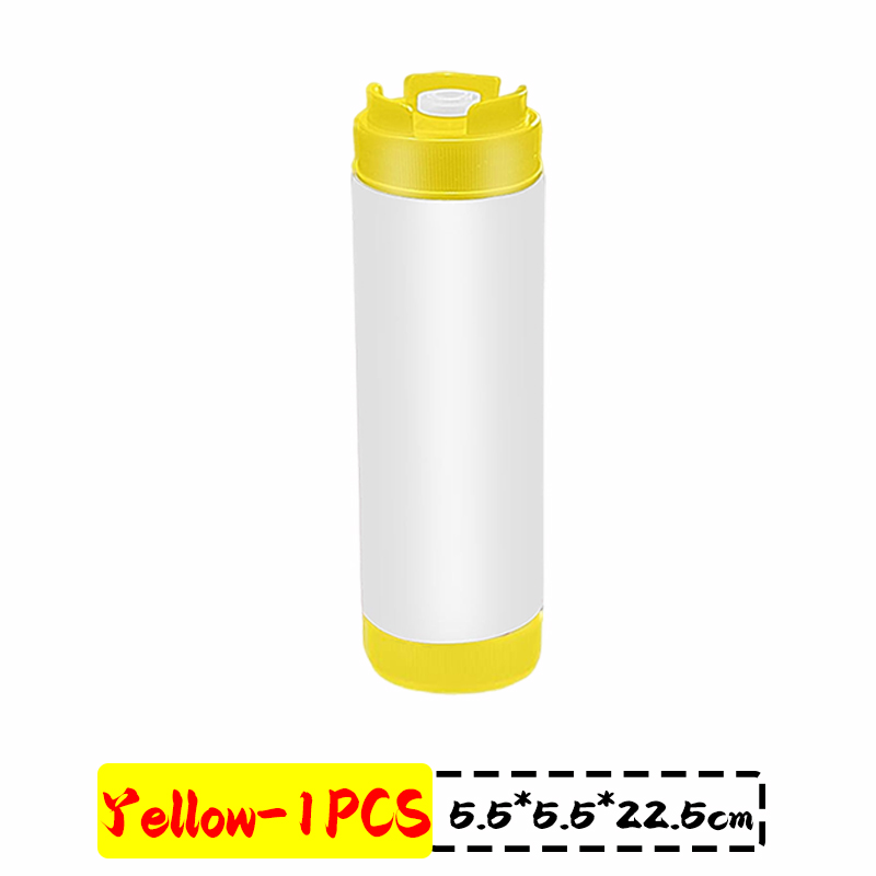 16oz Double Head Squeeze Bottle Large Capacity Squeeze Sauce Bottle Ketchup Salad Honey Dispenser BBQ Oil Bottles Kitchen Gadget: MULTI