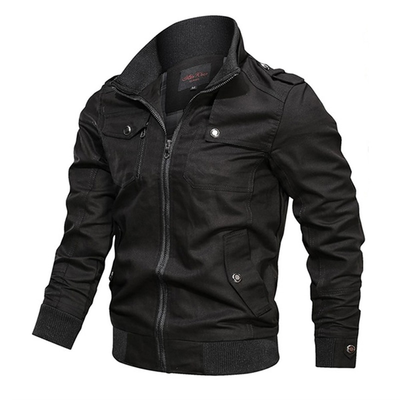 Chaqueta de béisbol coreana para hombre, abrigos ajustados, cazadora informal para hombre, prendas de vestir soporte de rompevientos con cuello
