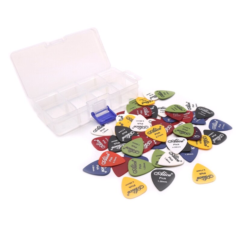 60 uds de púas para guitarra acústica púa/0,58/0,71/0,81/0,96/1,20/1,50mm