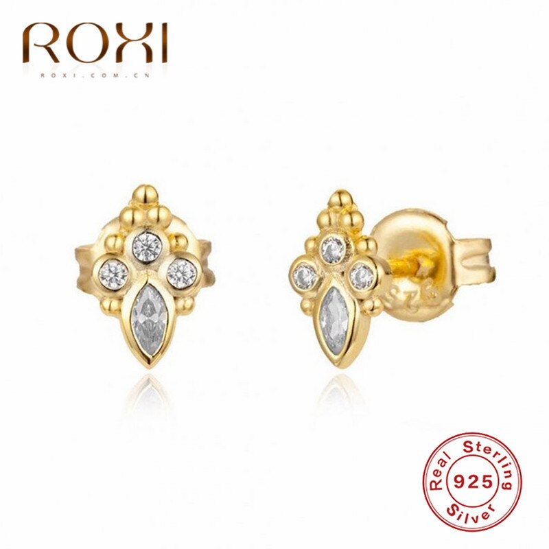 ROXI 925 Sterling Silber Tier Hund Katze Paw Stud Ohrringe für Frauen Piercing Ohr Schmuck Zirkonia Ohrringe Koreanische Brincos