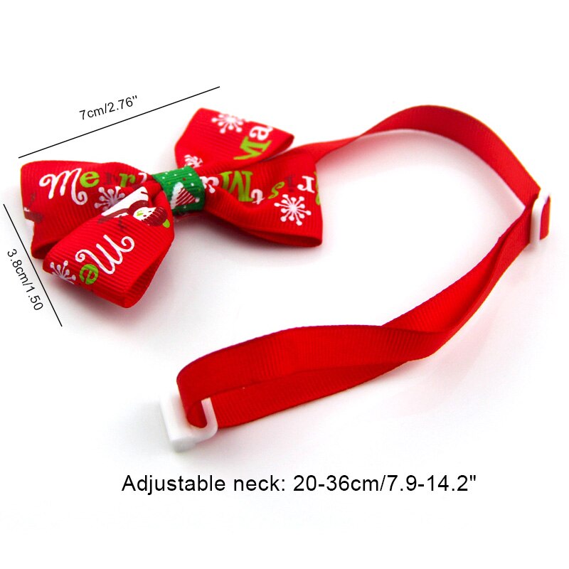 Jul katthalsband härlig hund fluga justerbar nackrem födelsedagsfest rosett hund halsband jul hund tillbehör tillbehör