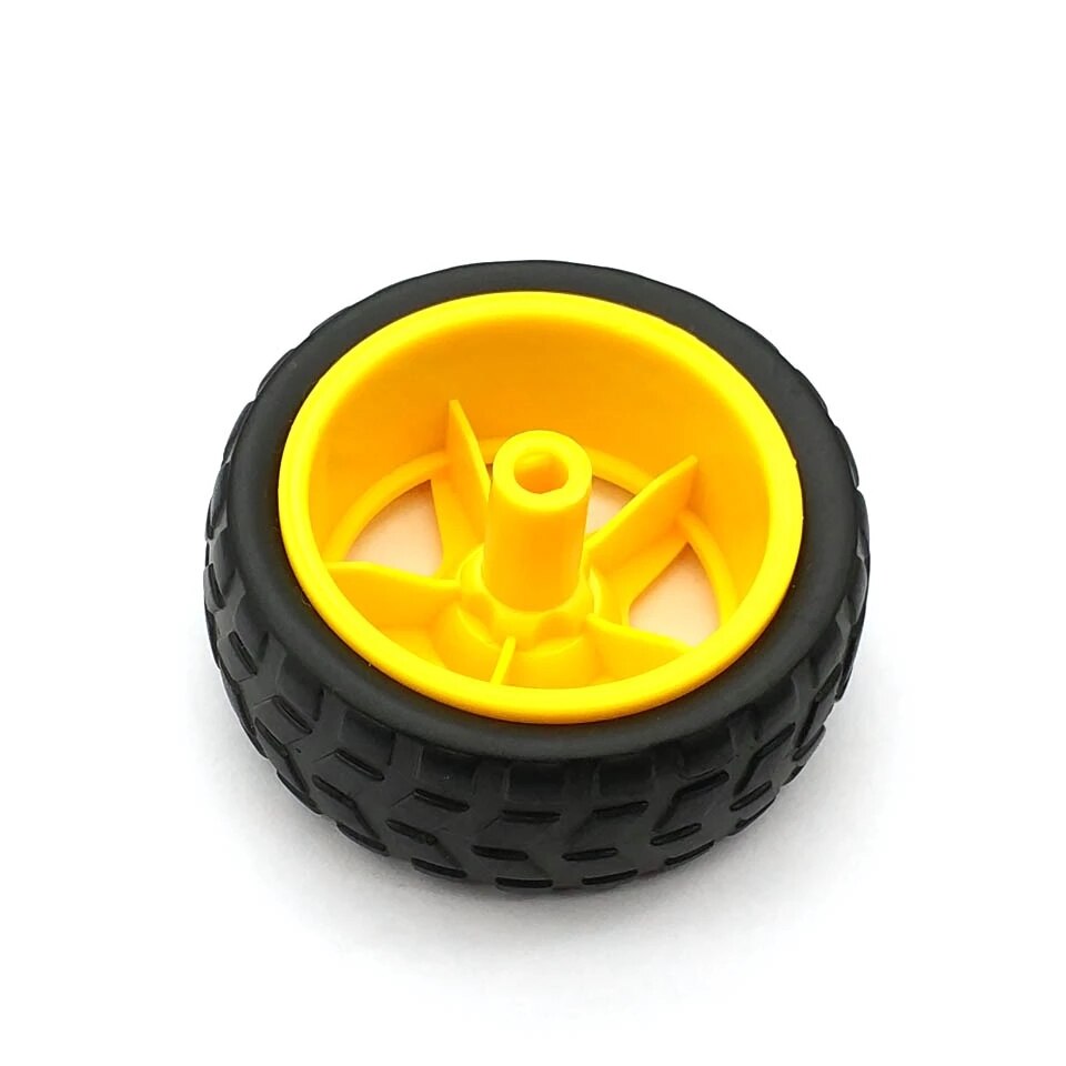 4 pièces TT moteur roue cc engrenage moteur pneu pneu pour Arduino intelligent Robot voiture roues télécommande châssis accessoires roues