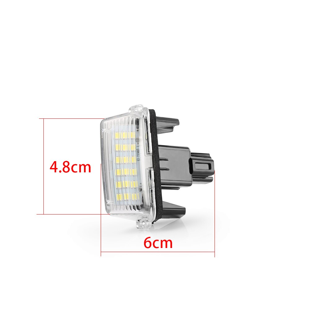 Luz Led blanca para matrícula de coche, lámpara CANbus para Toyota Yaris/Vitz Camry Corolla Prius C Ractis Verso, 2 uds.