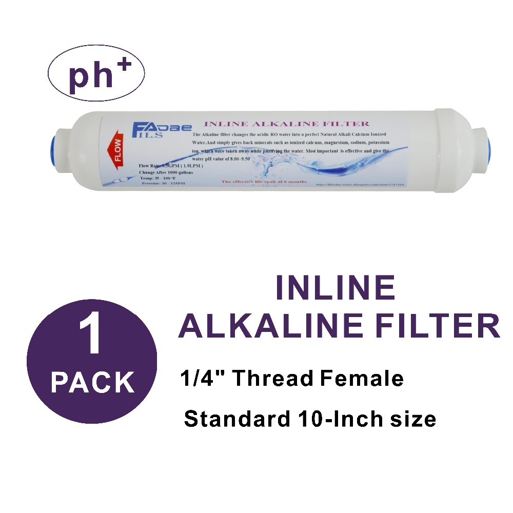 Alkaline Water Filter 2 "X 10" Post Inline Water Filter Vervanging Ph + Voor Onder Gootsteen En Reverse osmose Systeem