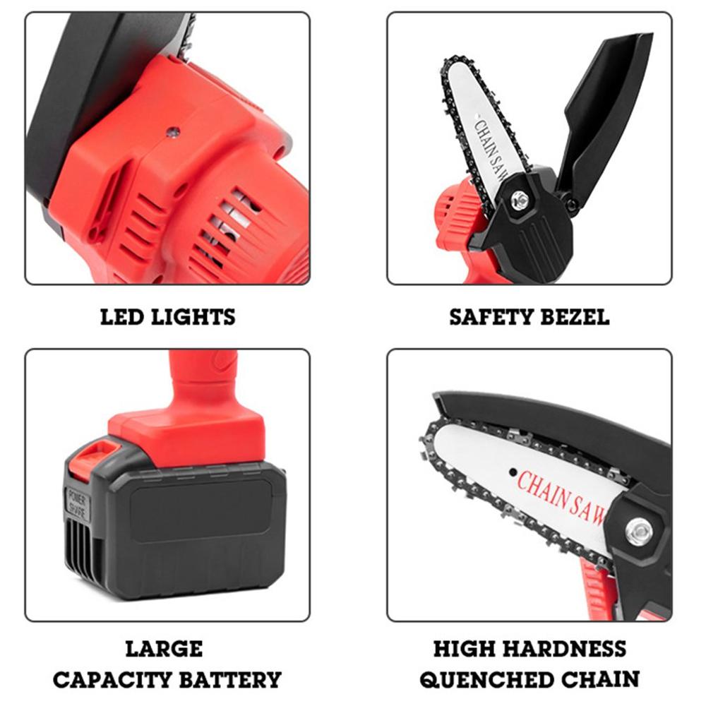 Mini Portable Electric Pruning Saw Electric Saws Woodworking Electric Saw Garden Logging Mini Electric Chain Saw Lithium Battery