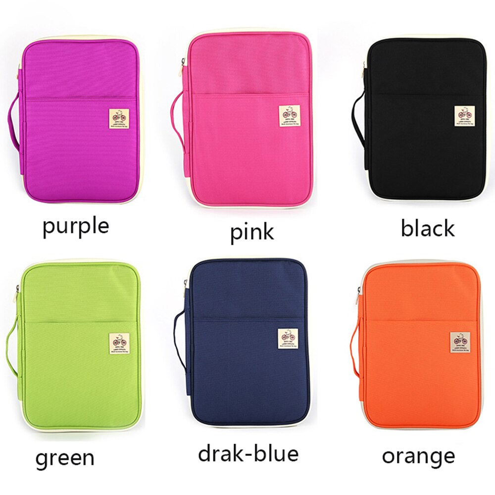 Multi-functional A4 Document Bags Filing Pouch Portable Waterproof Oxford Cloth Organized Tote Notebooks Ipad Computer Bags