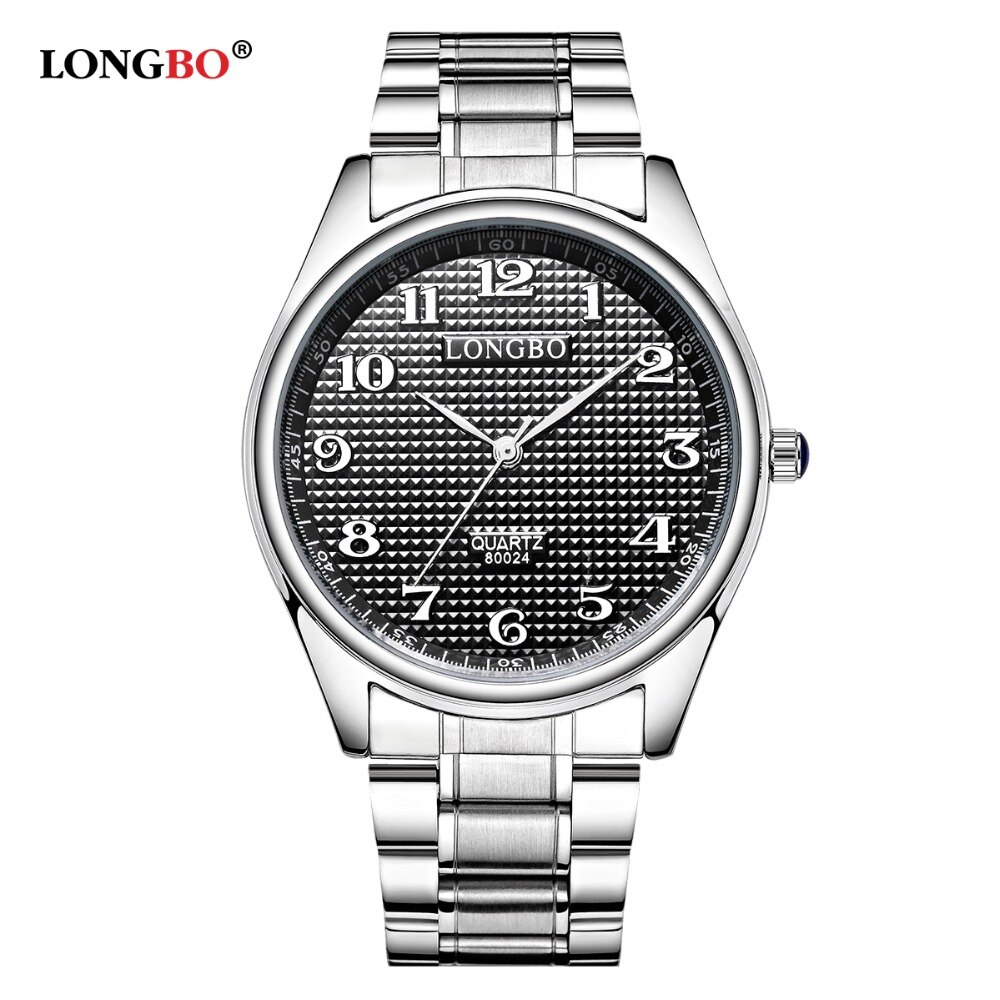 LONGBO Luxus Quarzuhr Casual Fashionsteel horloges mannen vrouwen paar horloge sport analoge horloge 80024 sinowatch winkel